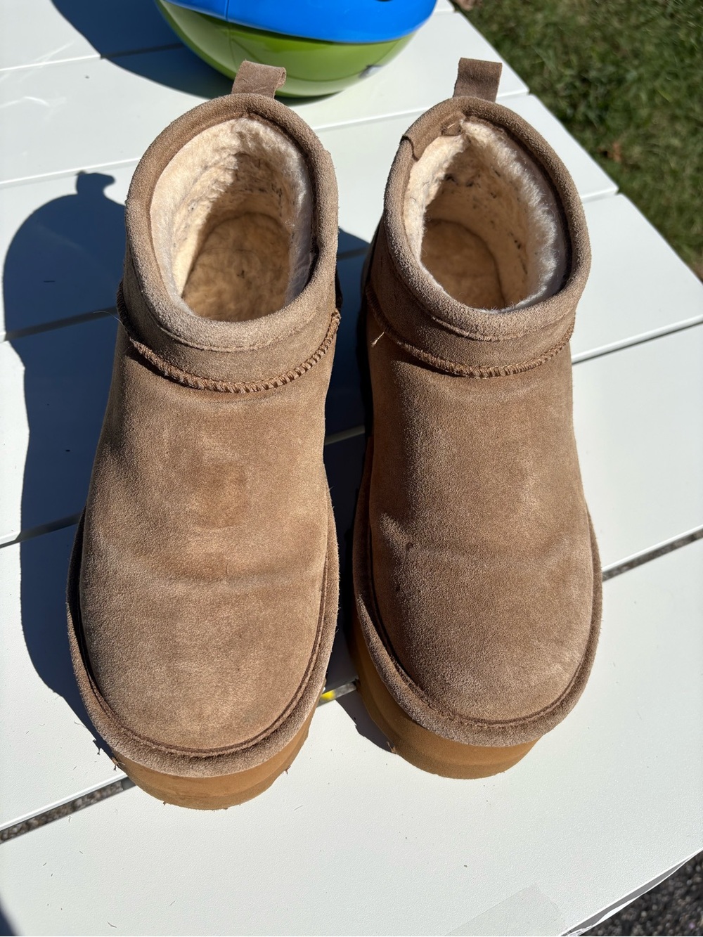 Women’s Suede Shearling-Lined Ankle Boots - Brown